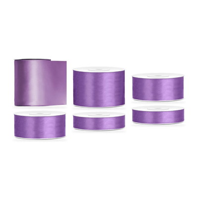 Satinbandspaket – Lavendel – 6 rullar – hela paketet