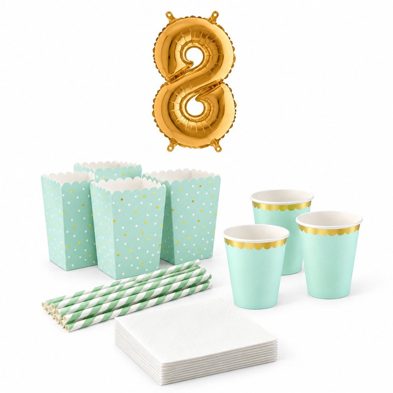 8-årskalas, Filmkväll, serveringspaket, 6 gäster – paketets produkter