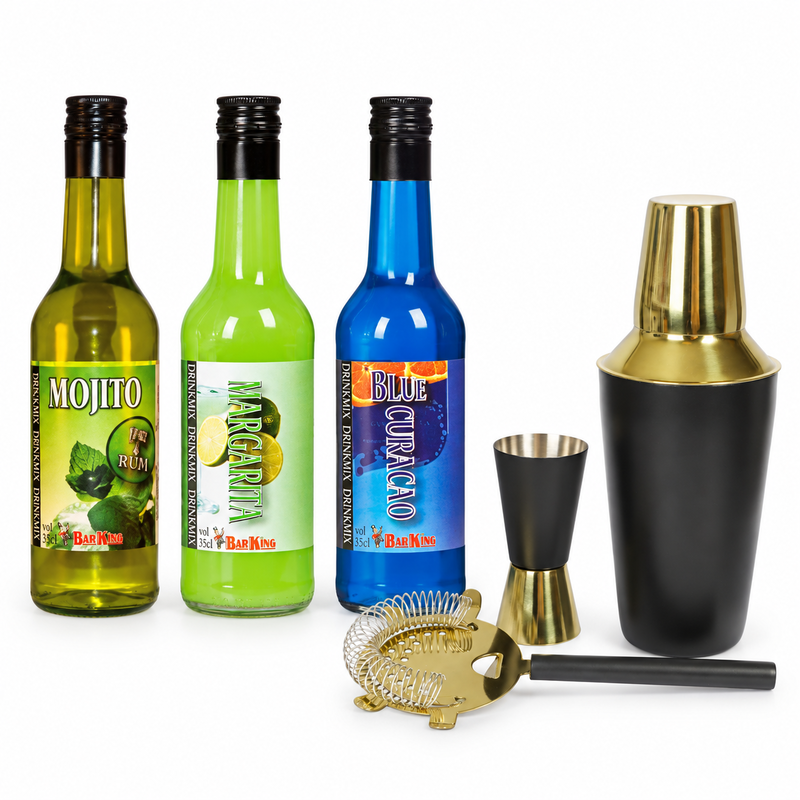 Shakertrion – Mojito, Margarita, Blue Curacao och Deluxe Shakerset