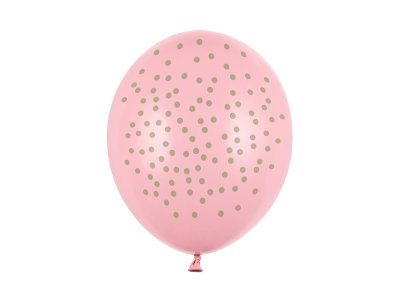 Ballonger - Dots - Rosa/Guld