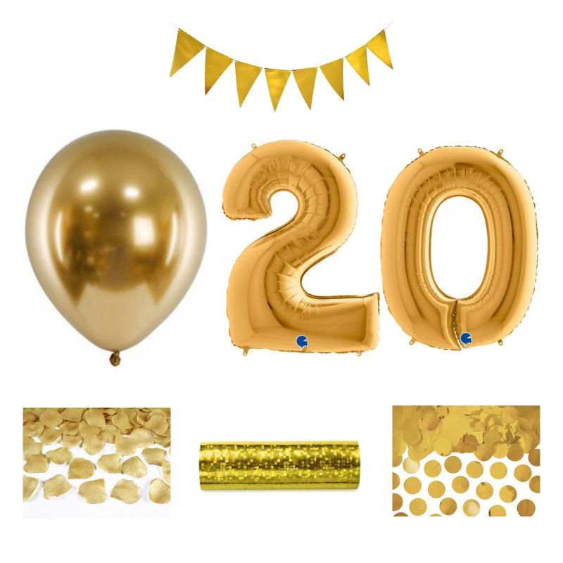 20-års festpaket, Guld, Stor – sammansatt produktbild