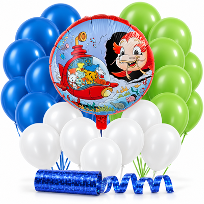 Bamse Under havet – dekorationspaket – paketets produkter