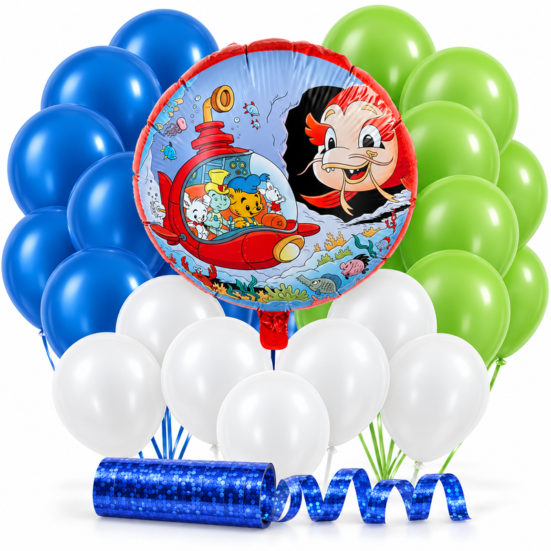 Bamse Under havet – dekorationspaket – paketets produkter