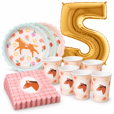 5-årskalas, Hästkalas, kalaspaket, 6 gäster – samlat paketinnehåll