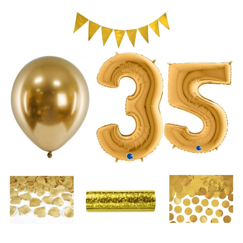 35-års festpaket, Guld, Stor – sammansatt produktbild
