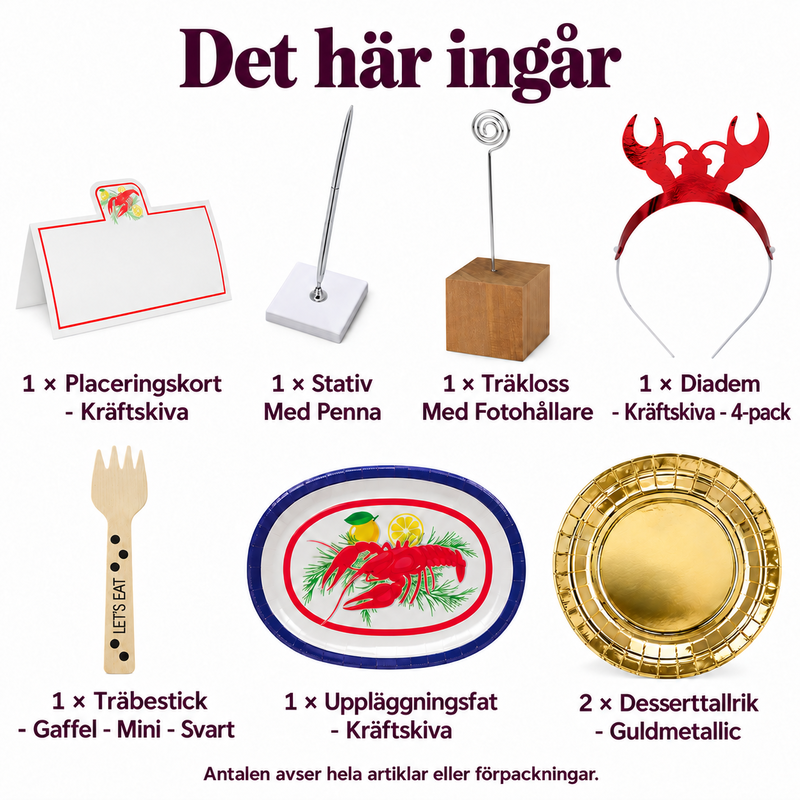 Det här ingår i Kräftskivans kockduell – smakprov, röstkort och vinnardiadem