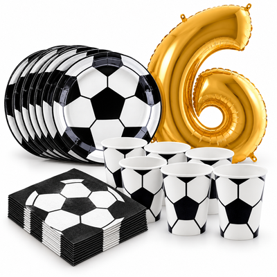 6-årskalas, Fotboll, kalaspaket, 6 gäster – samlat paketinnehåll