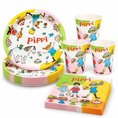 Pippi Långstrump, dukningspaket, 8 gäster