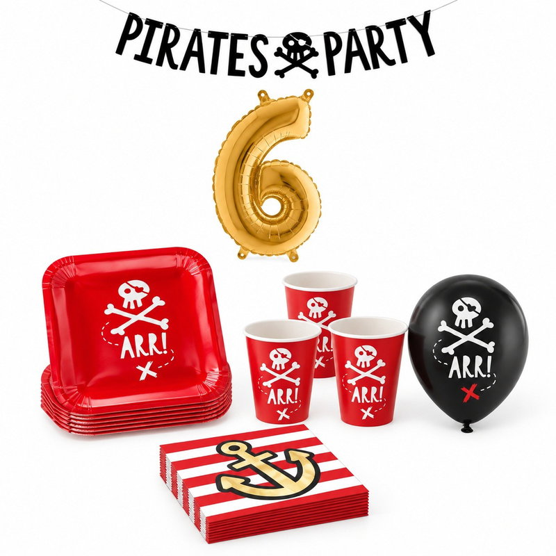 6-årskalas, Piratkalas, kalaspaket, 6 gäster – paketets produkter