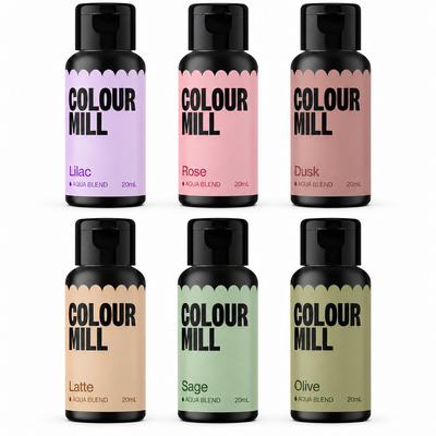 Botanicals, 6 flaskor Colour Mill Aqua Blend à 20 ml