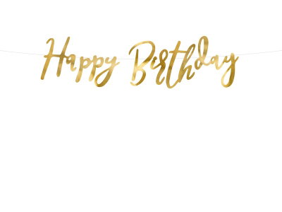 Vimpel - Happy Birthday - Roséguld