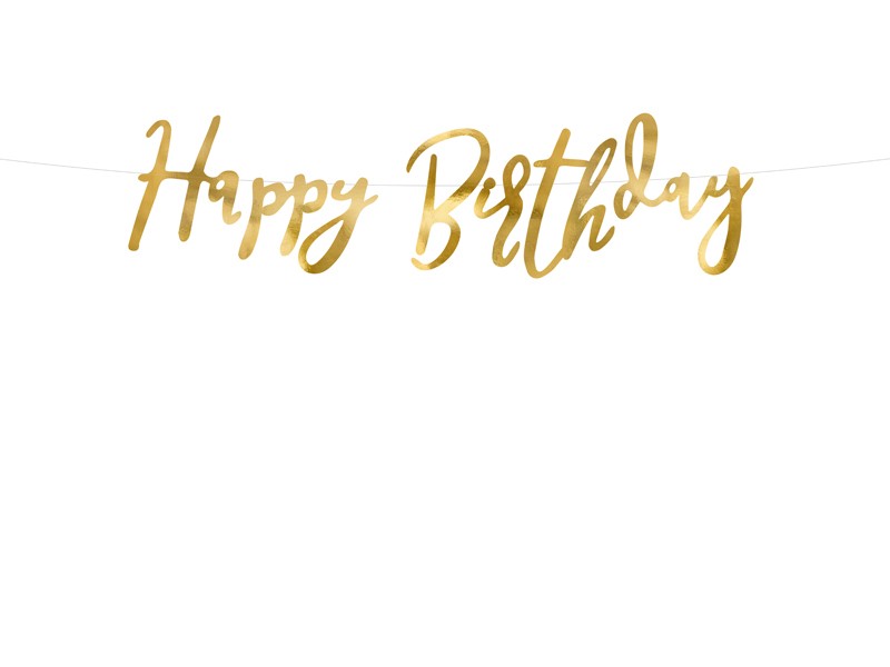 Vimpel - Happy Birthday - Roséguld