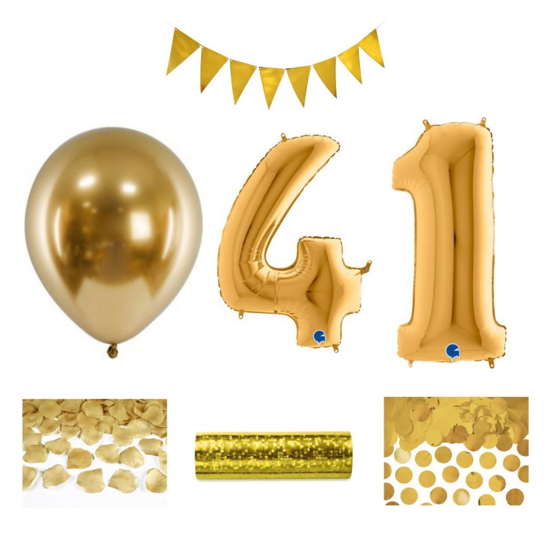 41-års festpaket, Guld, Stor – sammansatt produktbild