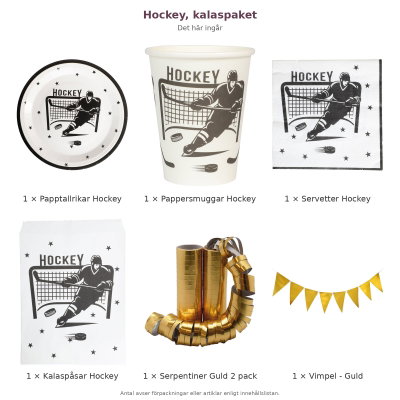 Hockey, kalaspaket – innehåll och antal förpackningar