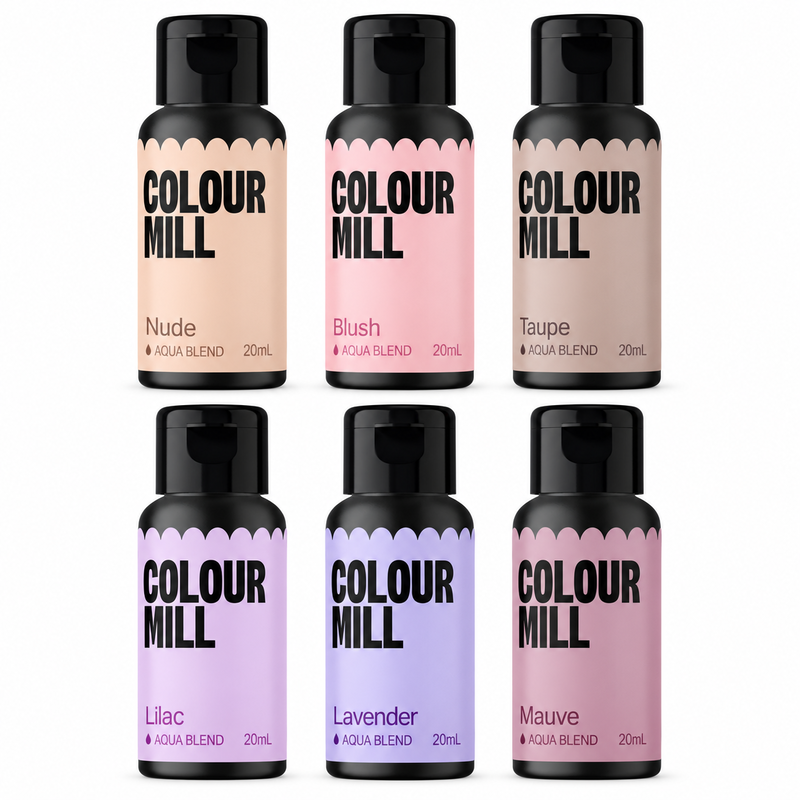 Bridal, 6 flaskor Colour Mill Aqua Blend à 20 ml