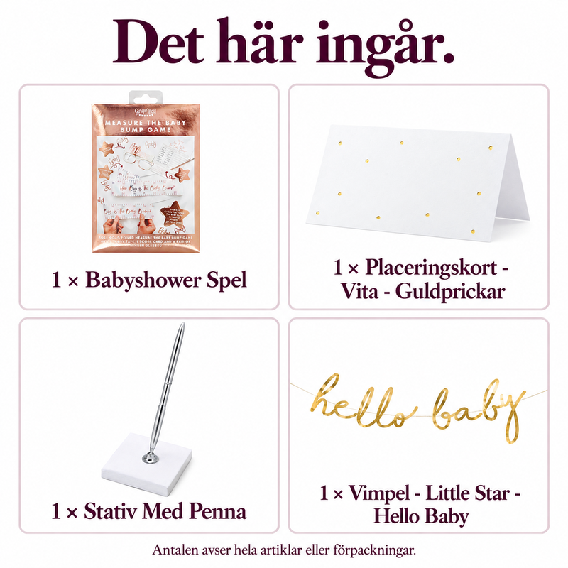 Gissa magmåttet – babyshowerns gemensamma lekbord