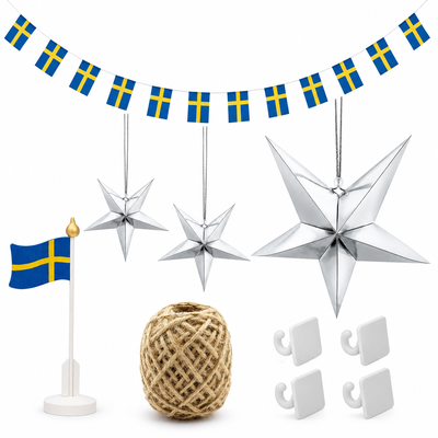 Blågult flaggtak till studentmottagningen