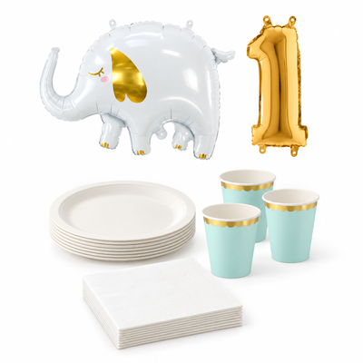 1-årskalas, Elefantkalas, kalaspaket, 6 gäster – paketets produkter