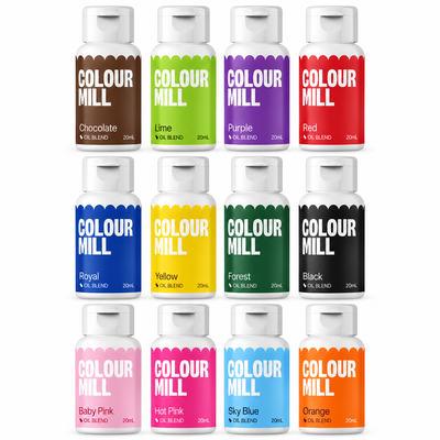 Startpaket Colour Mill, 12 flaskor Colour Mill Oil Blend à 20 ml
