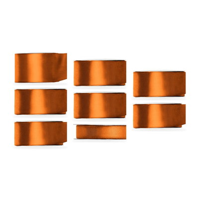 Satinbandspaket – Rost Orange – 8 rullar – hela paketet