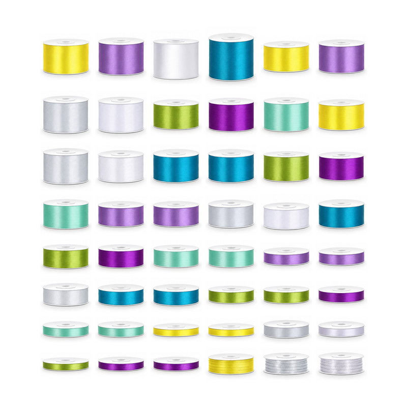 Satinbandspaket – Lila middagsdukning – Maxi – 48 rullar – hela paketet