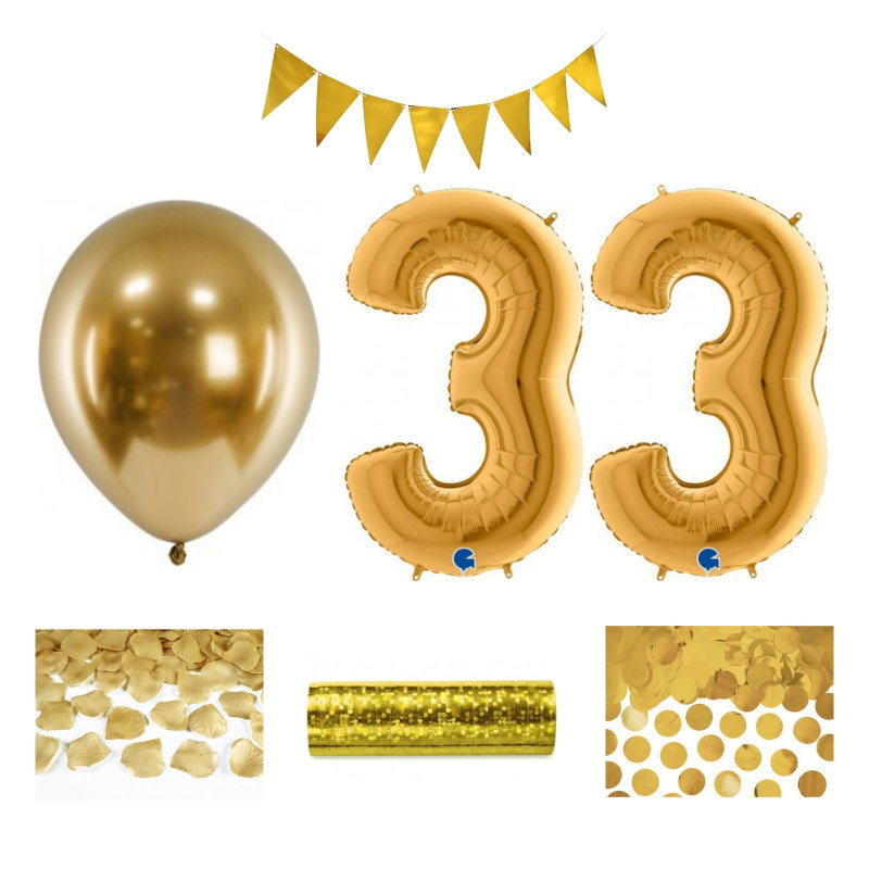 33-års festpaket, Guld, Stor – sammansatt produktbild