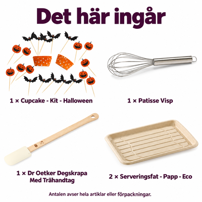 Det här ingår: Tjugo Halloween-cupcakes – baka, markera och presentera