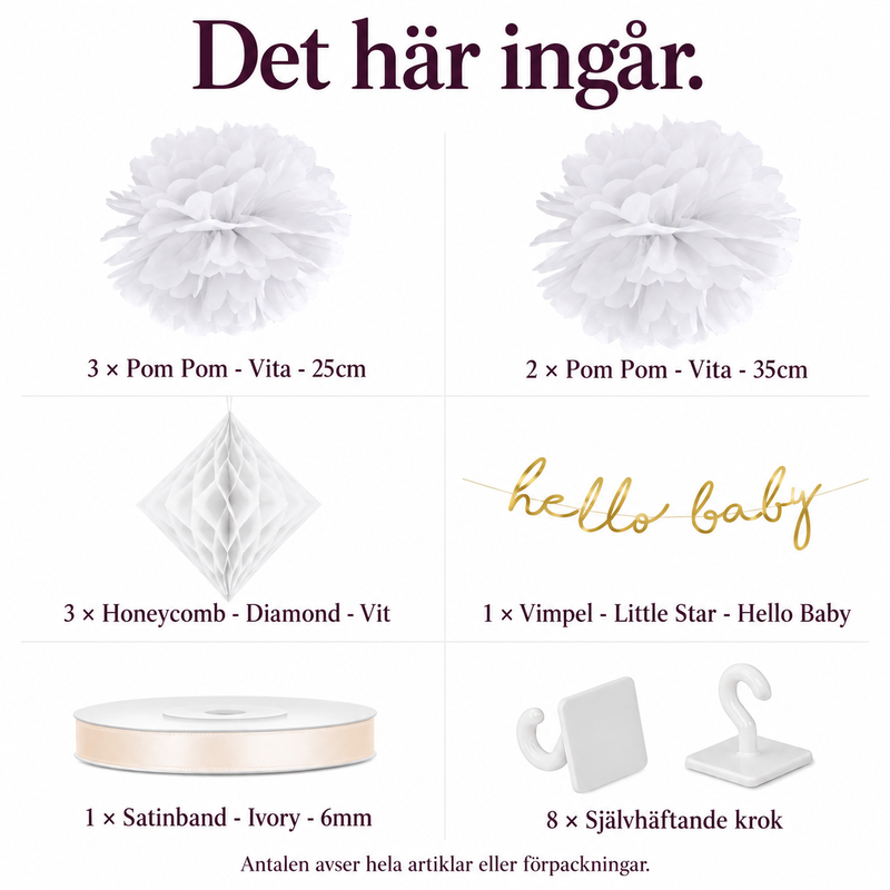 Ett mjukt molntak över babyshowern