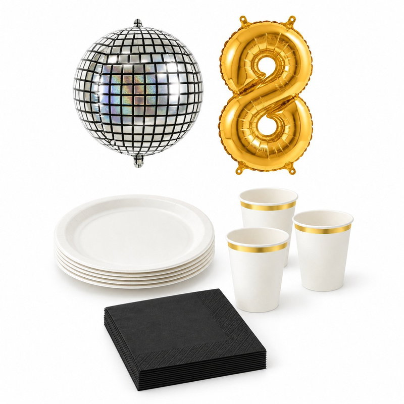 8-årskalas, Discokalas, kalaspaket, 6 gäster – paketets produkter