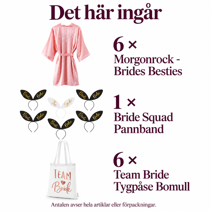 Det här ingår – Sex vänner gör sig redo – morgonrockar och egen packning