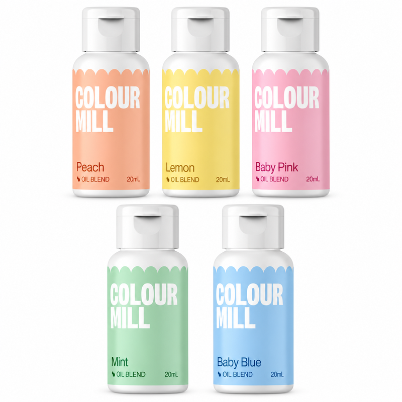 Pastell, 5 flaskor Colour Mill Oil Blend à 20 ml