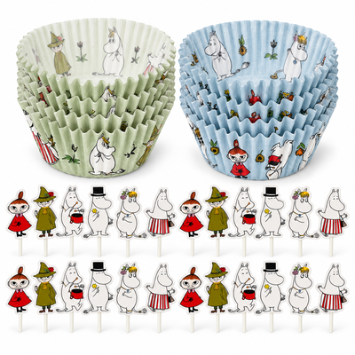 Mumin – bakpaket för 24 muffins – paketets produkter
