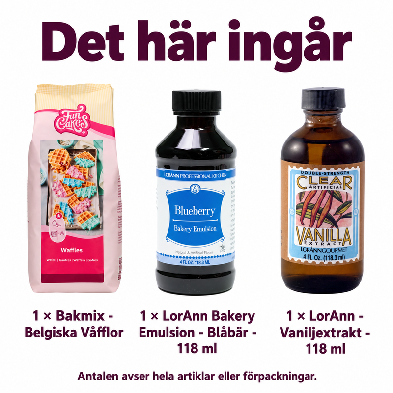 Det här ingår i Blåbärsvåfflor med vaniljgrädde
