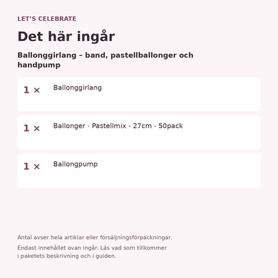 Paketets innehåll och antal försäljningsförpackningar.