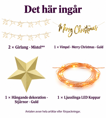 Det här ingår: Mistelporten – julvälkomnande runt en dörröppning