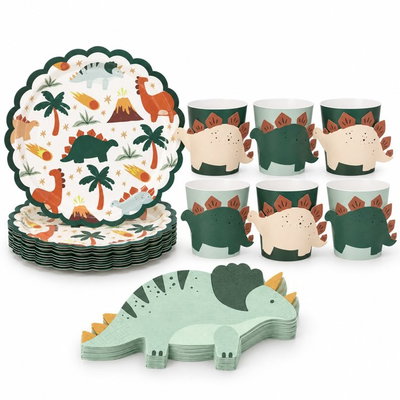 Dinosauriekalas, dukningspaket, 16 gäster