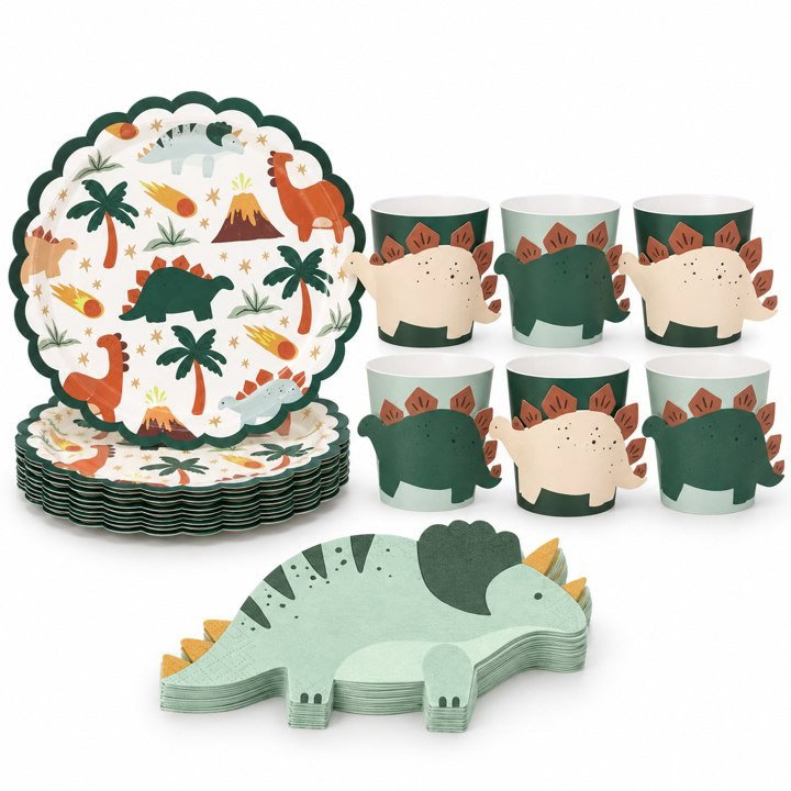 Dinosauriekalas, dukningspaket, 16 gäster