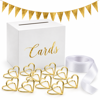 Babyshower och dop – presentbordspaket – guld – samlat paketinnehåll
