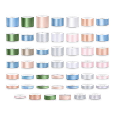 Satinbandspaket – Salvia babyshower – Maxi – 48 rullar – hela paketet