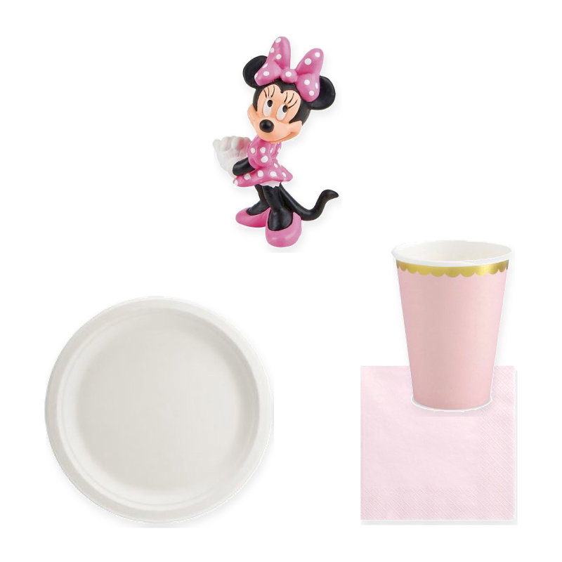 Mimmi Pigg – rosa dukning och tårtfigur, 6 gäster