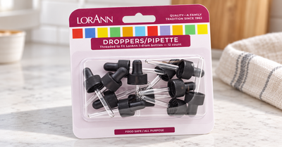 LorAnn-pipetter med skruvlock, 12-pack, i bakmiljö