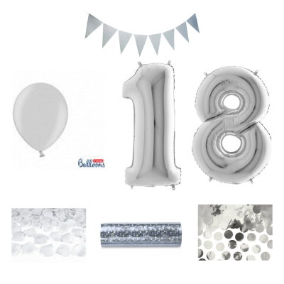 18-års festpaket, Silver, Stor – sammansatt produktbild
