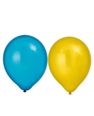 Ballonger - Metallic - Blå/Gul