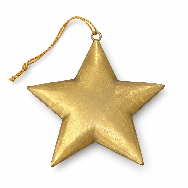 Julgransdekoration stjärna i metall – 11 cm