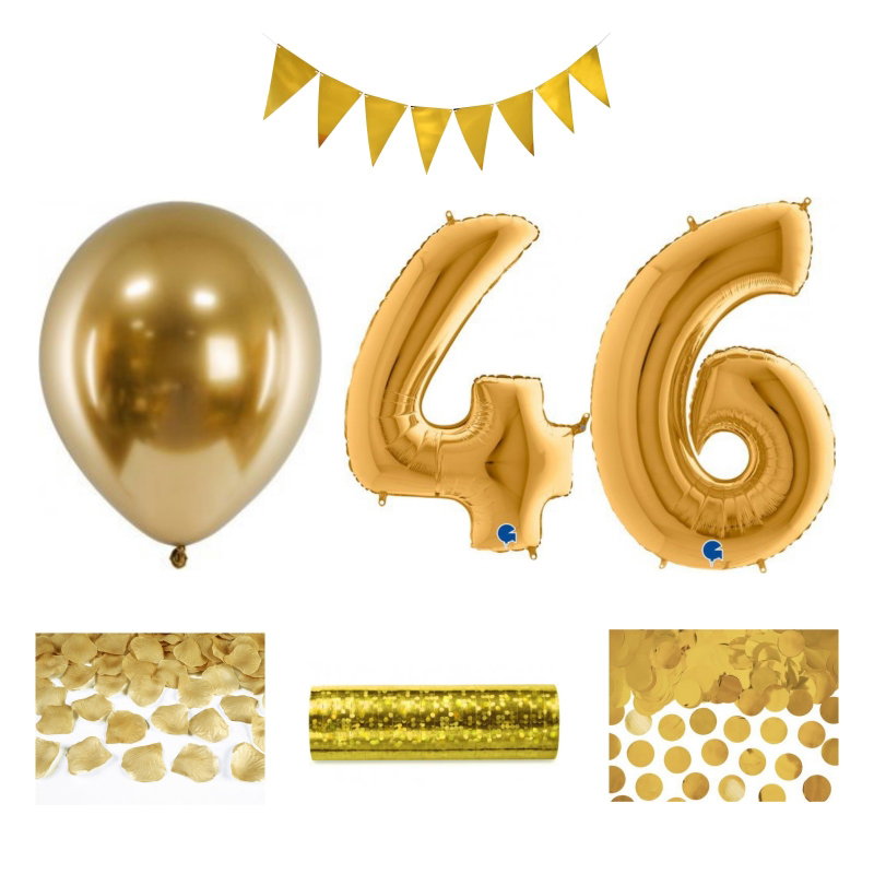 46-års festpaket, Guld, Stor – sammansatt produktbild
