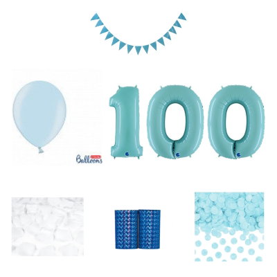 100-års festpaket, Blått, Stor – sammansatt produktbild