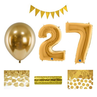 27-års festpaket, Guld, Stor – sammansatt produktbild