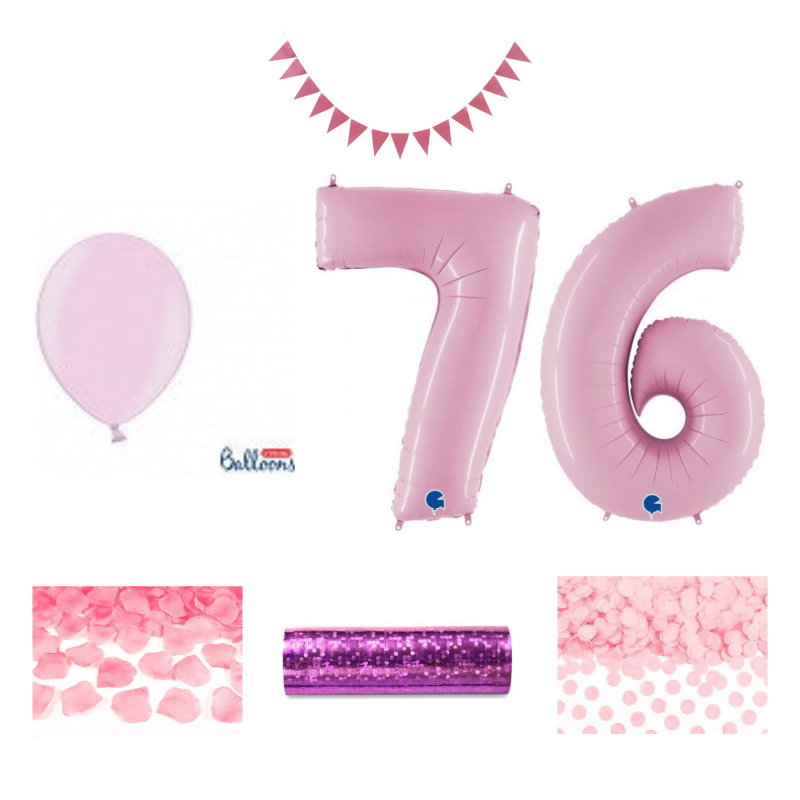 76-års festpaket, Rosa, Stor – sammansatt produktbild