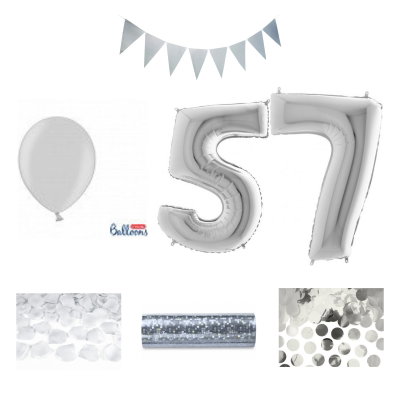 57-års festpaket, Silver, Stor – sammansatt produktbild