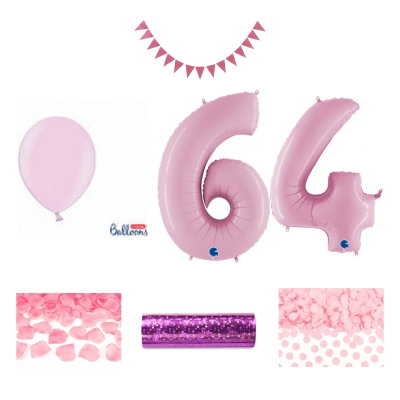 64-års festpaket, Rosa, Stor – sammansatt produktbild